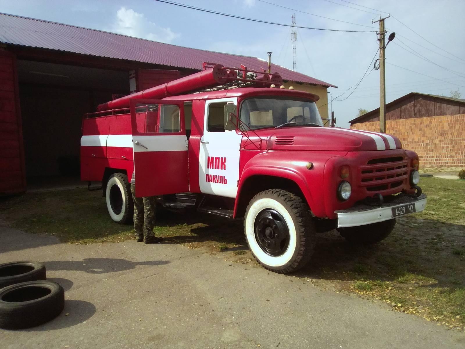 The fire truck of the volunteer fire brigade