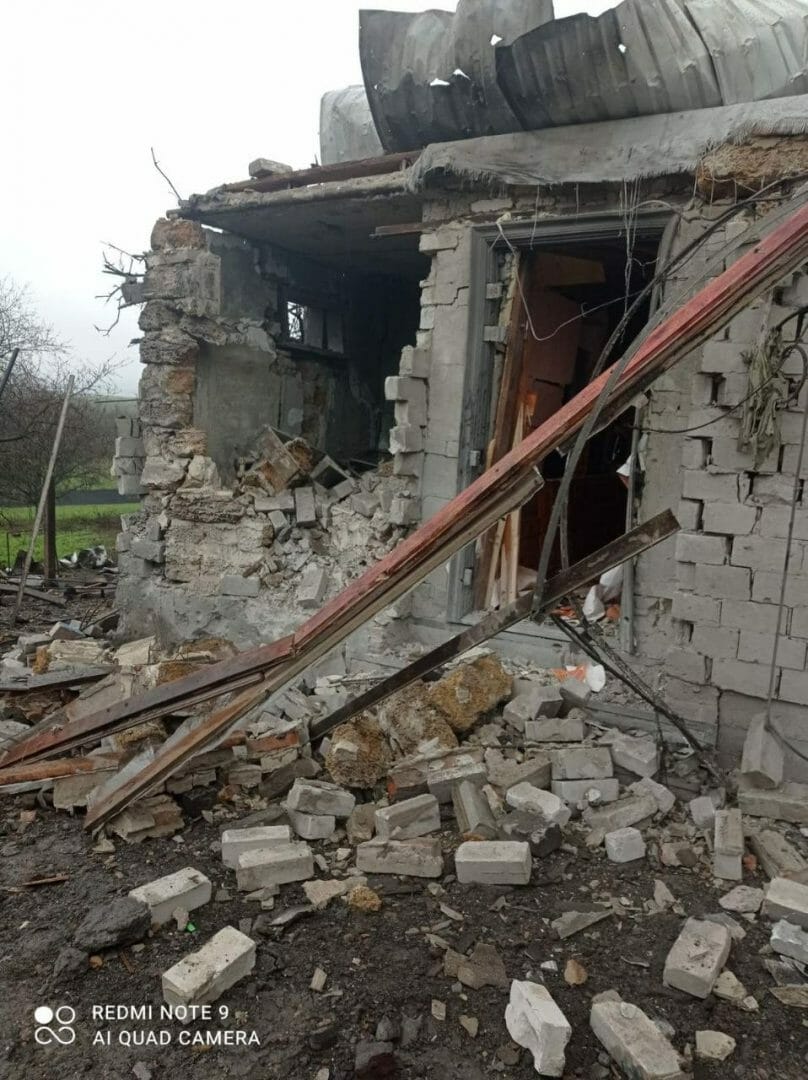 Damage caused by rocket attacks on the Oleksiivka community. 