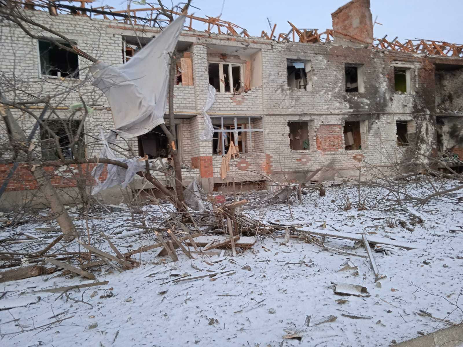 The consequences of shelling of the village of Donets, Slobozhanske community. Photo provided by the community