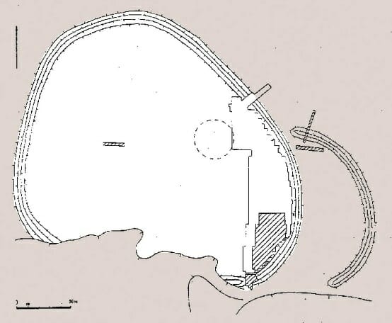 Layout of the Knishivka hillfort