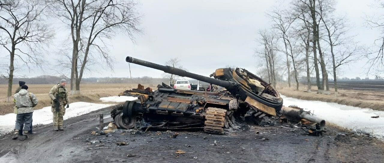 Destroyed Russian machinery