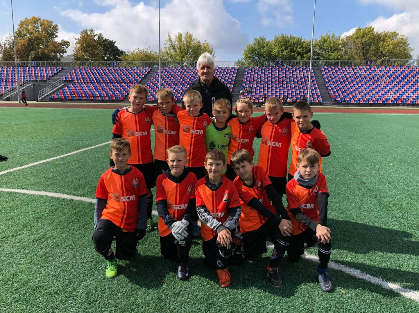 The FC Shakhtar team of the Sports Complex of the Family, Youth and Sports Department of the Dobropillia Town Council, coach Oleksandr TELENDII. 