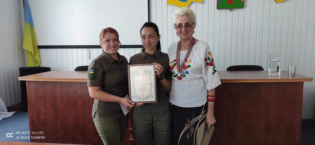 The head of the community thanked the volunteer organization Volonterskyi Shchyt 4.5.0 for its vigorous activity. 