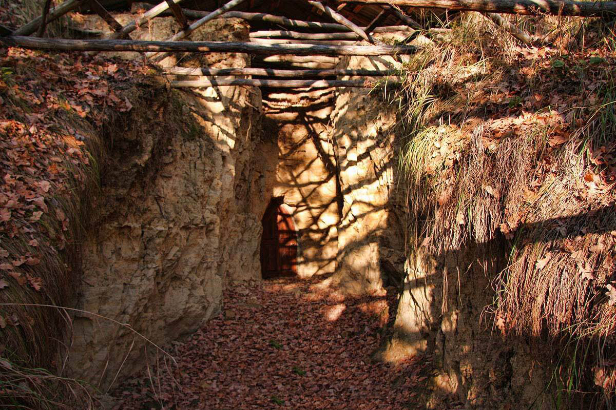 Entrance to one of the caves of the monastery.