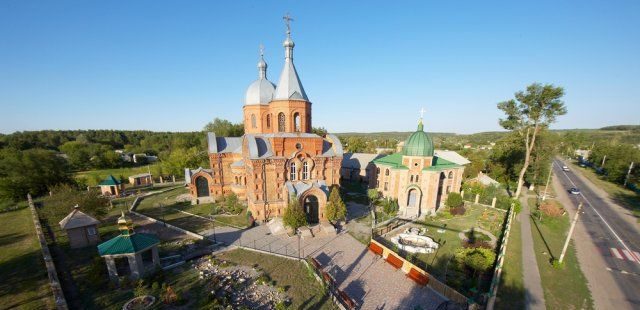 The Holy Intercession Church in village of Kamiani Potoky