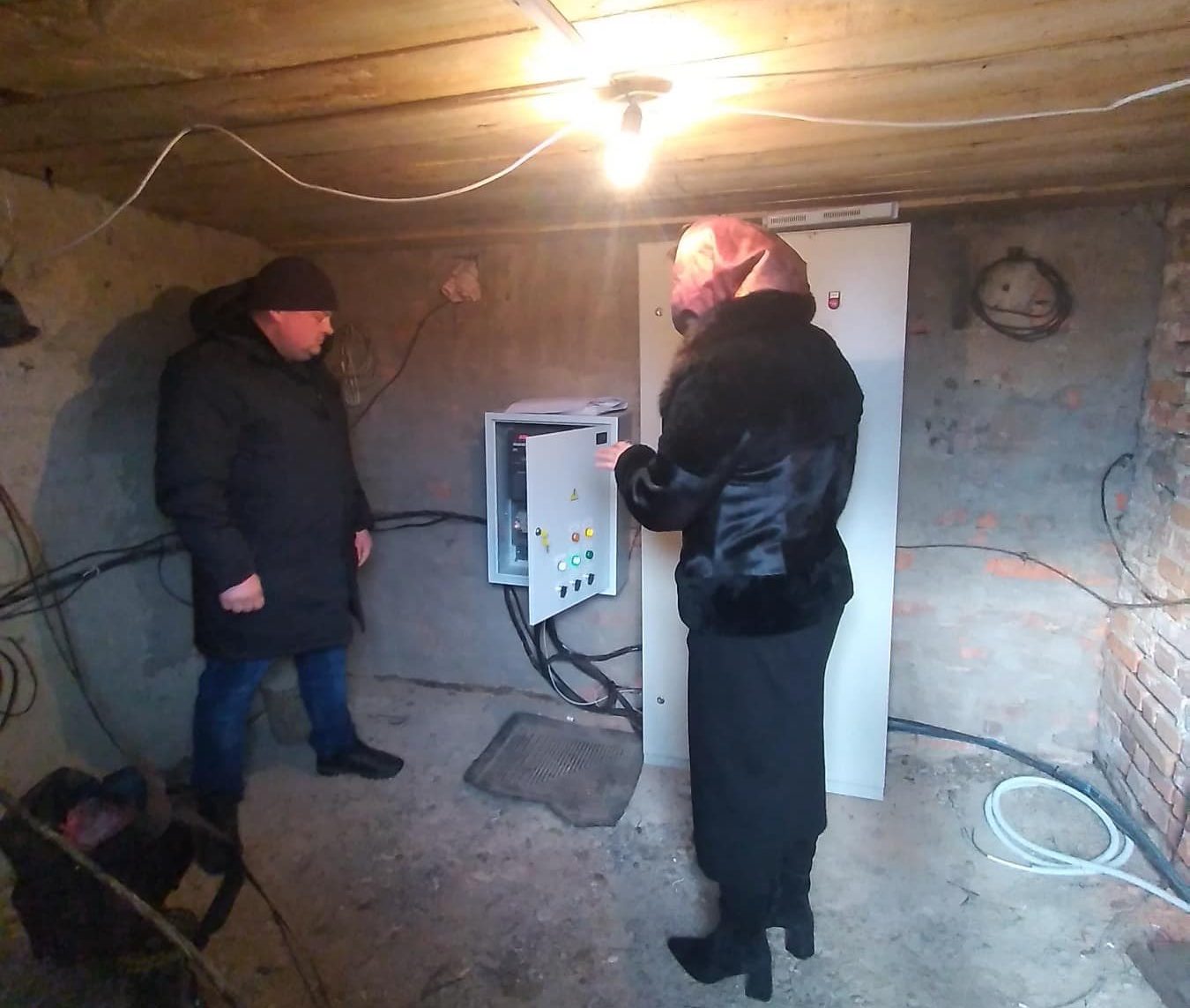 Svitlana Orel Checks the Generator Operation