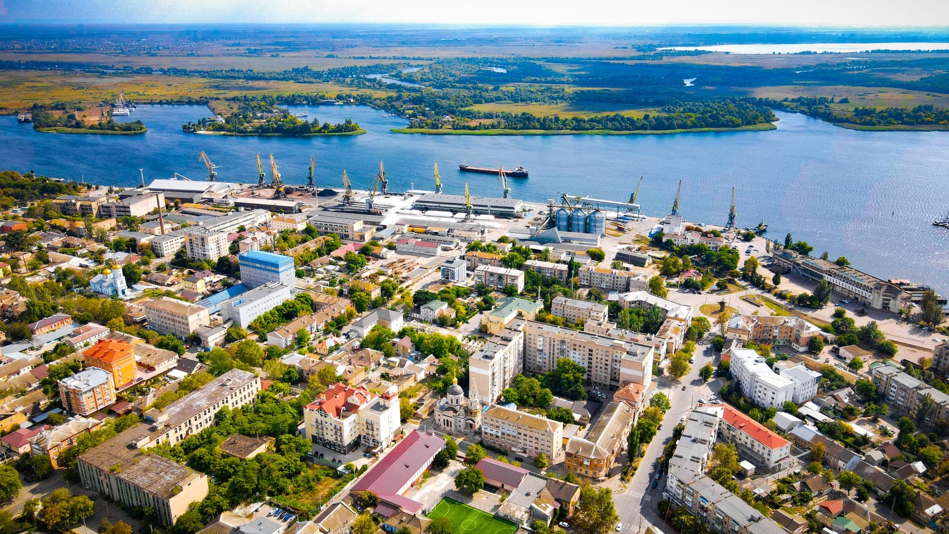 The port infrastructure of Kherson