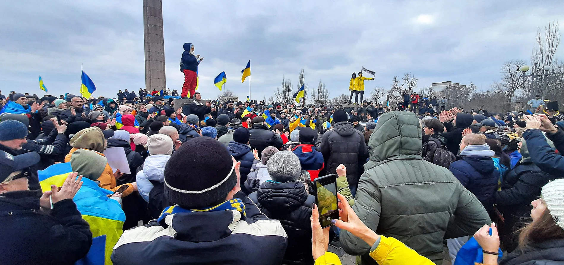 The occupiers dispersed a pro-Ukraine rally in Kherson: several people were injured