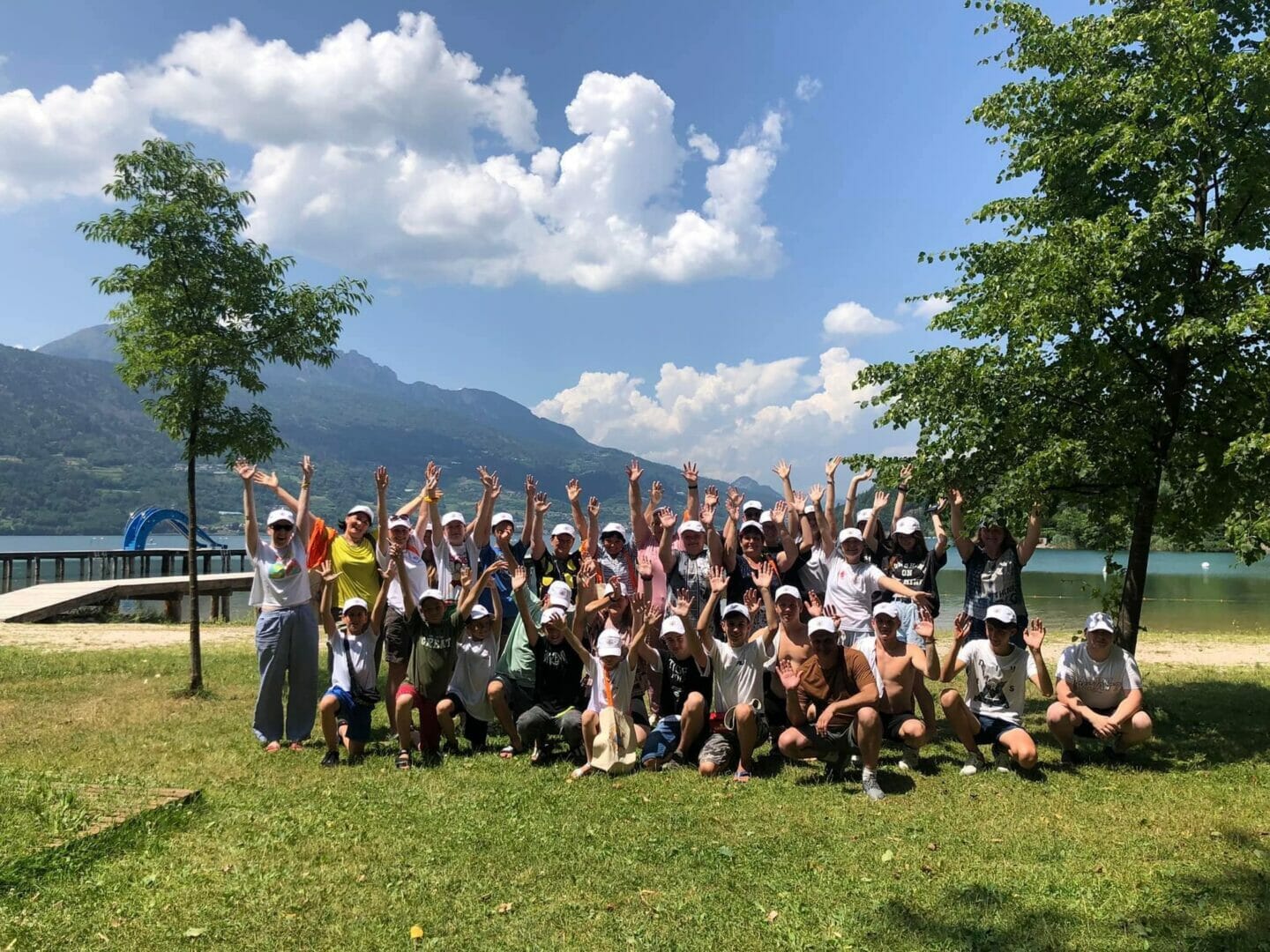 Children of the community at a summer camp in Italy organized in cooperation with the RAZOM Cultural Association of Ukrainians of Trentino and Help Ukraine Charity Fund 