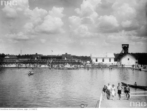 A bathing lake in Pomirky in the 20th century