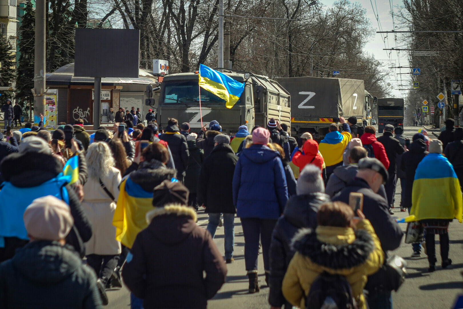Pro-Ukrainian rallies on Freedom Square