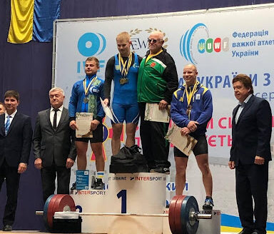 Honoured coach of Ukraine and multiple weightlifting champion Volodymyr Hordiichuk with his trainee