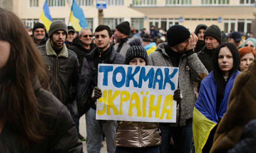 Protest action in Tokmak