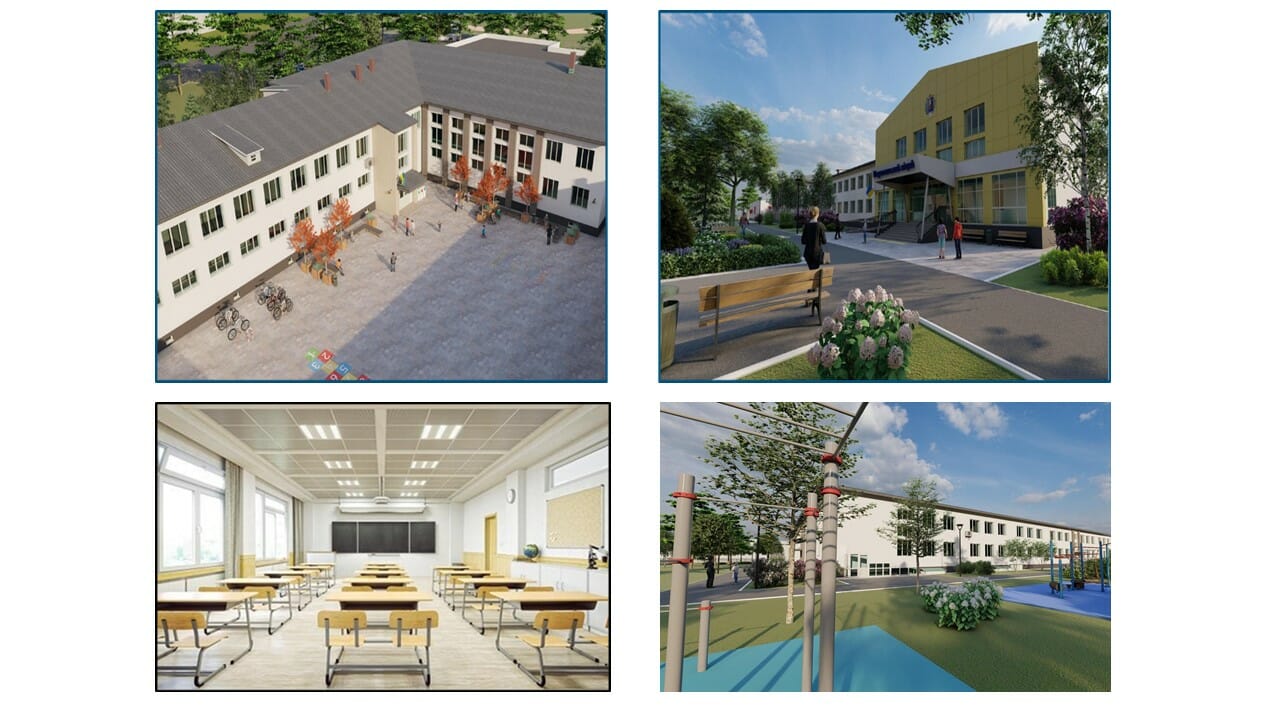 Pyriatyn Lyceum (visualization of the design project) 