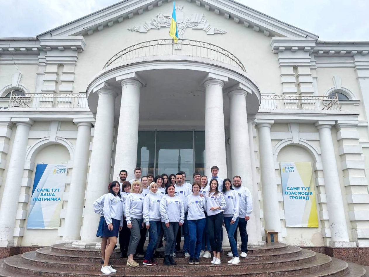 A team of volunteers of the SAME TUT Aid Centre in Zaporizhzhia
