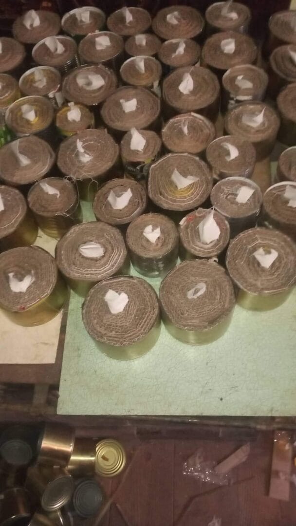 The School of Arts organized a collection of materials for making trench candles for soldiers 
