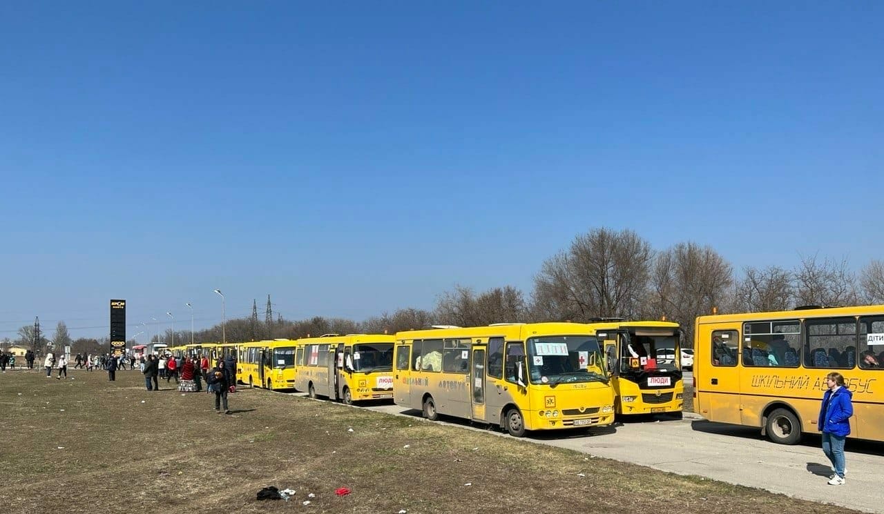 Evacuation via the town of Vasylivka