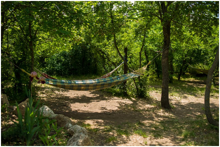 Park with hammocks
