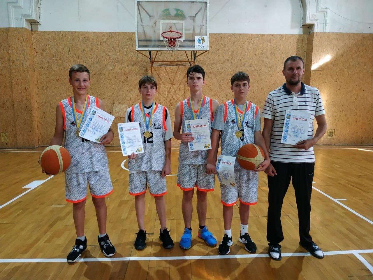 Basketball players of the Haivoron State University at the 3-on-3 basketball championship of the Kirovohrad region
