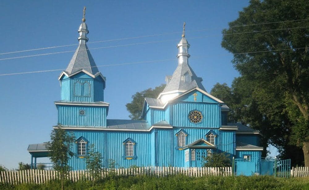 The Church of the Assumption of the Blessed Virgin Mary, built in the Baroque style in 1723, the village of Makharyntsi
