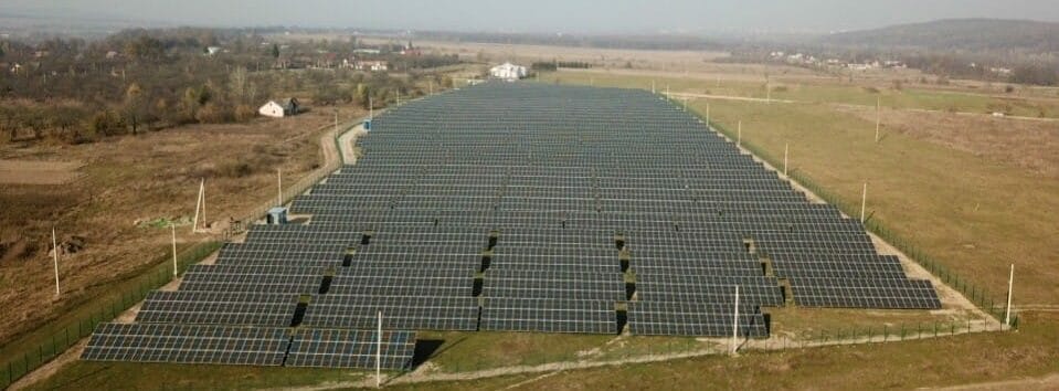 Solar panels installed by the Sonyachna Alternatyva Company in the village of Myshyn of the Nyzhniy Verbizh Village Council