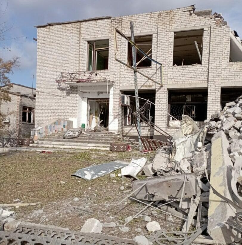 A destroyed catering establishment