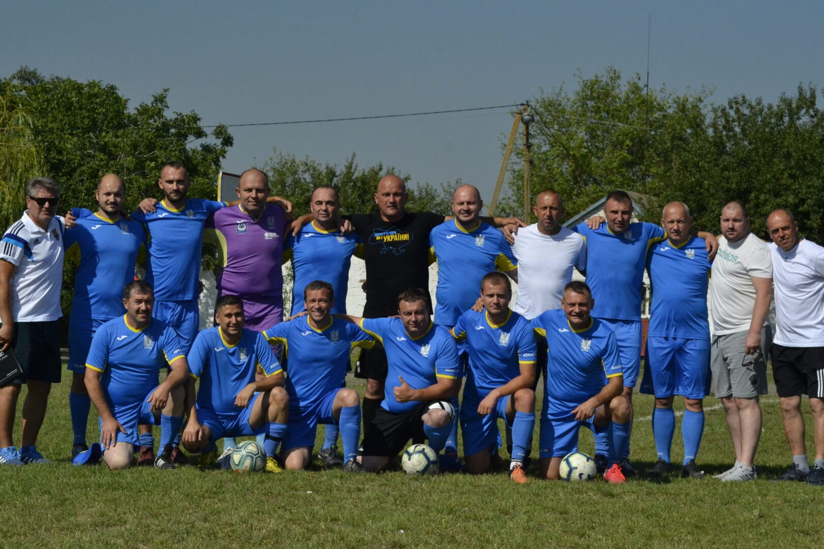 The collective football team of the mayors together with the head of the Sofiivka community 