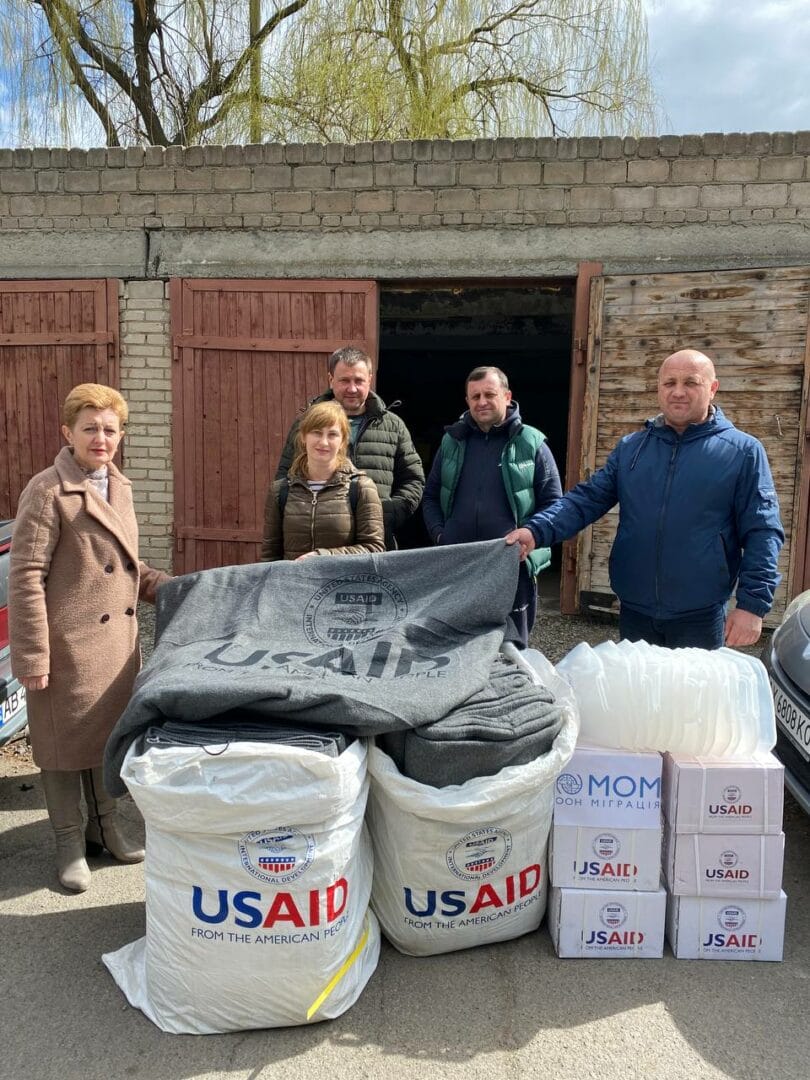 Aid for displaced persons from the International Organization for Migration in Ukraine