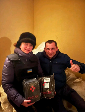The head of the Community Olha Kozyreva cooperates with volunteers