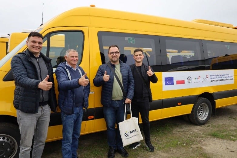 A school bus from a Polish foundation