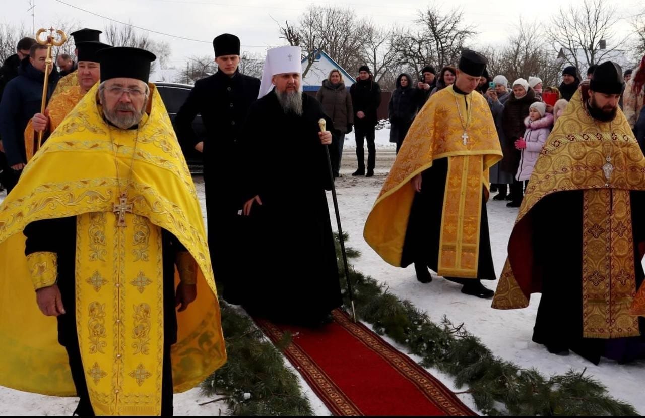 Metropolitan of Kyiv and All Ukraine, Primate of the Orthodox Church of Ukraine Epiphanius. Laying of the cornerstone in the town of Berezan