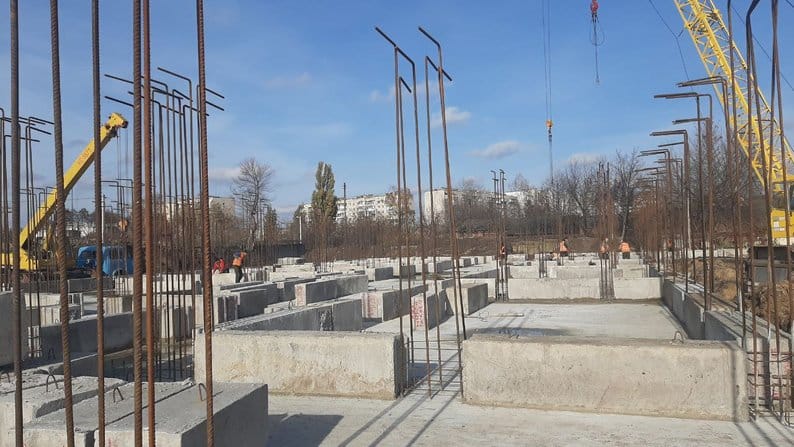Construction of an above-ground anti-radiation shelter at Lyceum No. 12 in Vinnytsia