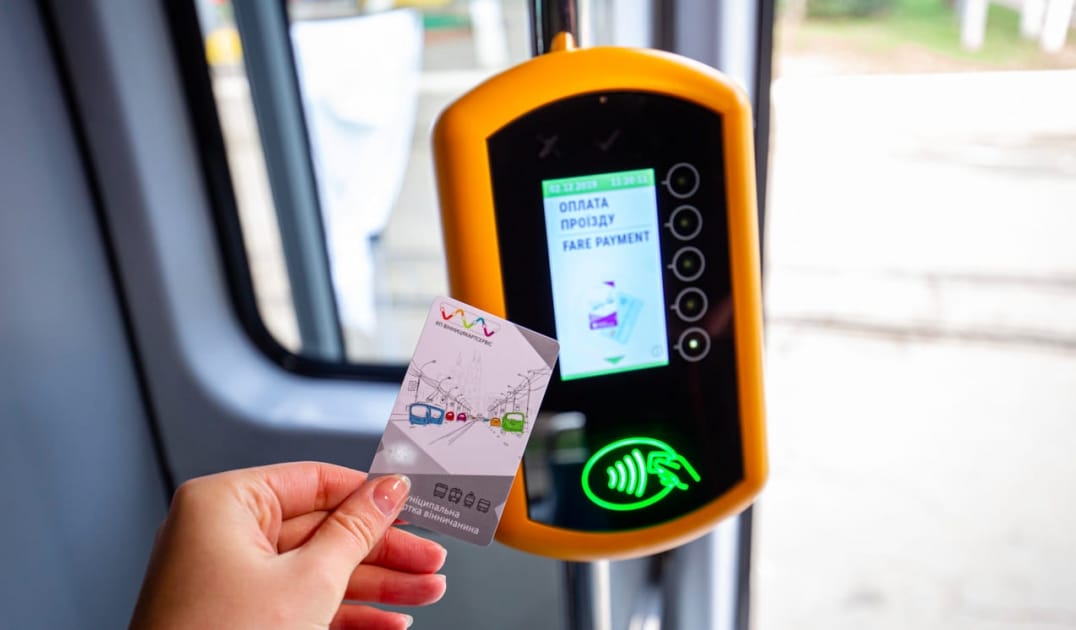 Payment for public transport in Vinnytsia with the municipal card of a resident of Vinnytsia