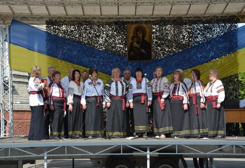 Participants of a charity concert in support of the Ukrainian army