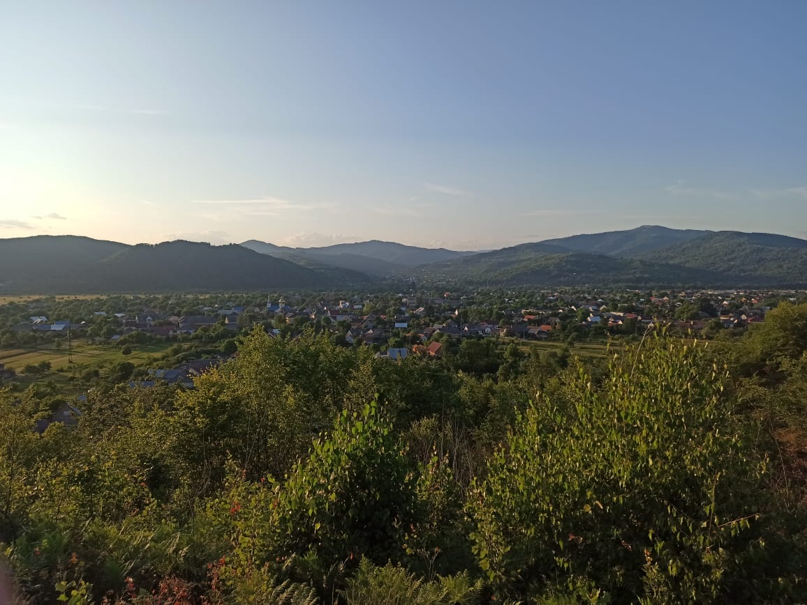 A panorama of the village of Horinchovo