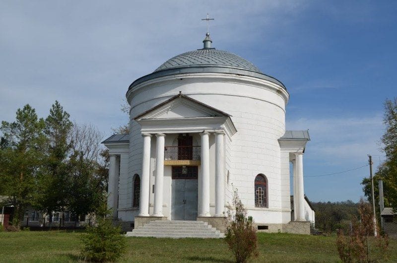Saint Oleksandra rotunda church in the village of Lebedivka