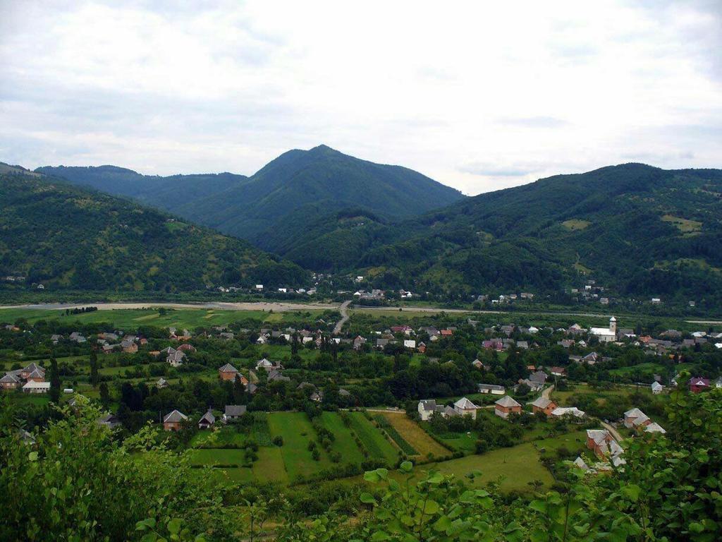 A panorama of the village of Berezovo