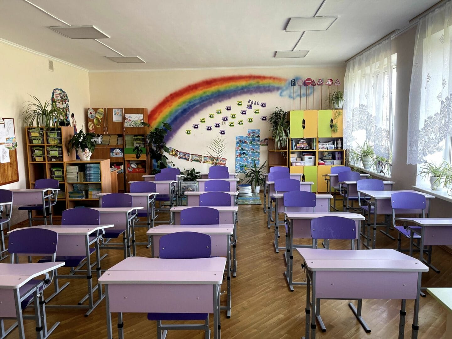 A schoolroom at the Yampil Lyceum