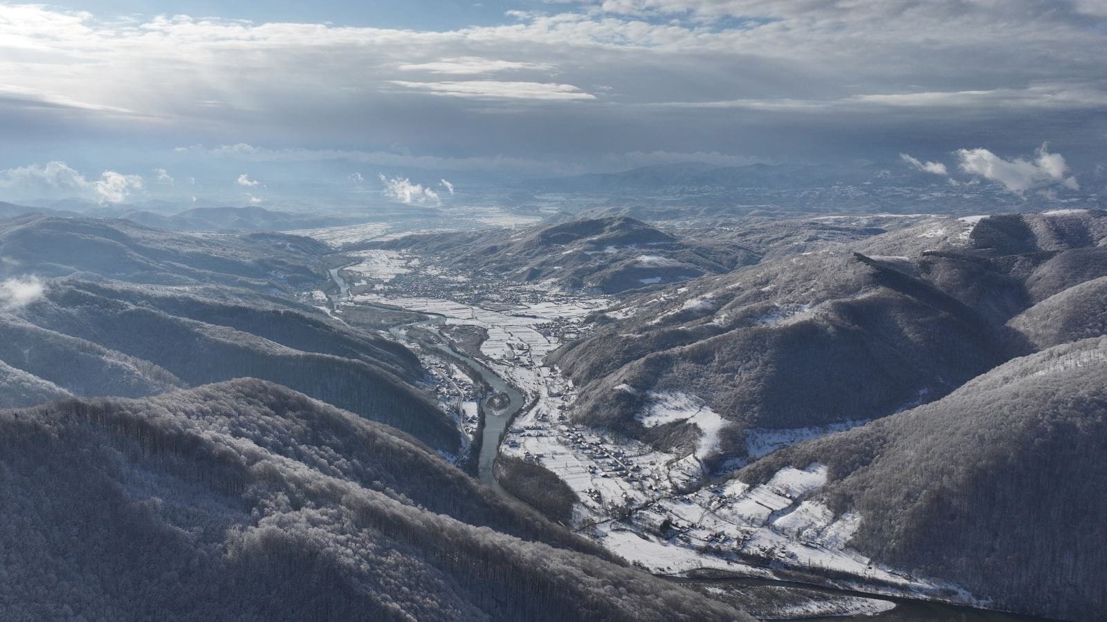 A winter panorama of Berezova