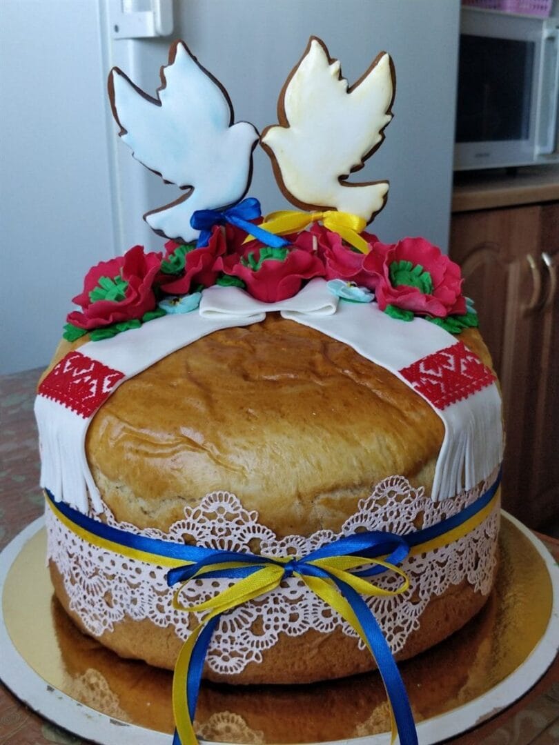 Decorated bread presented at the Ukrainian national festival