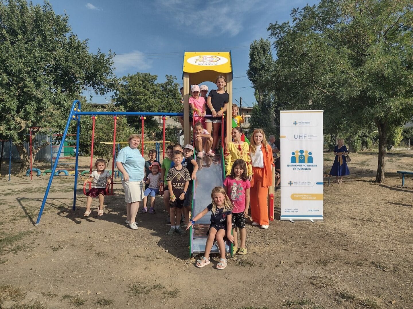 A children’s playground arranged under the project of Caritas Ukraine: “Happy group in unity of affairs – Krasnosilka today”