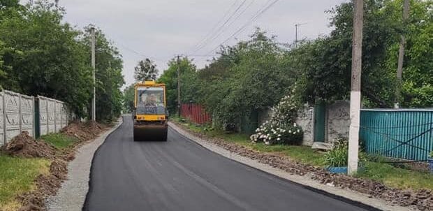 Road surface being restored
