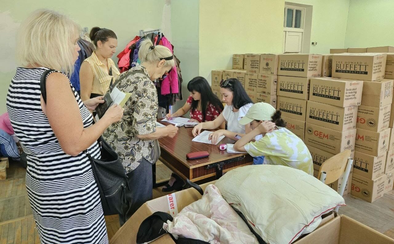 Distribution of humanitarian aid from Global Empowerment Mission in Zaporizhzhia