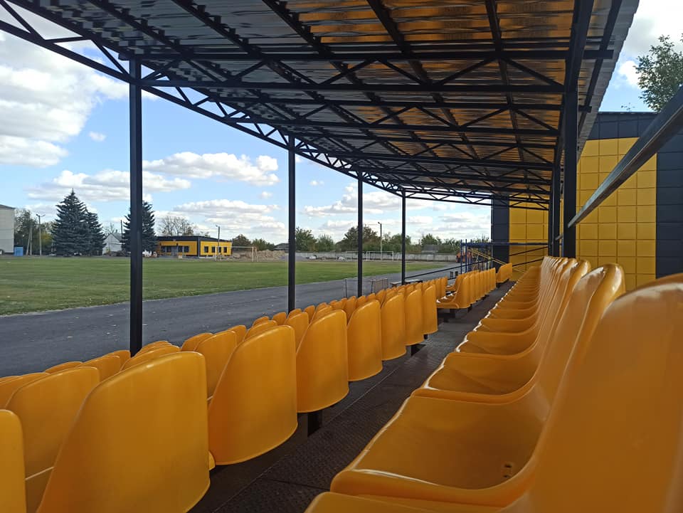 The renovated stadium in Novopskov