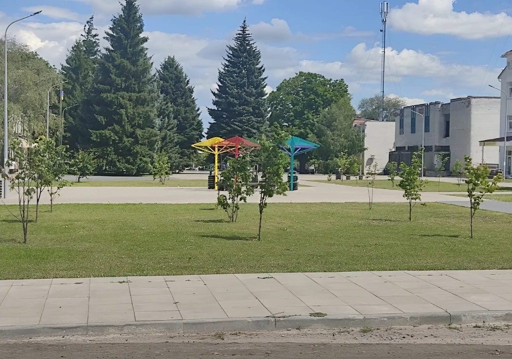 The central square of the settlement of Krynychky