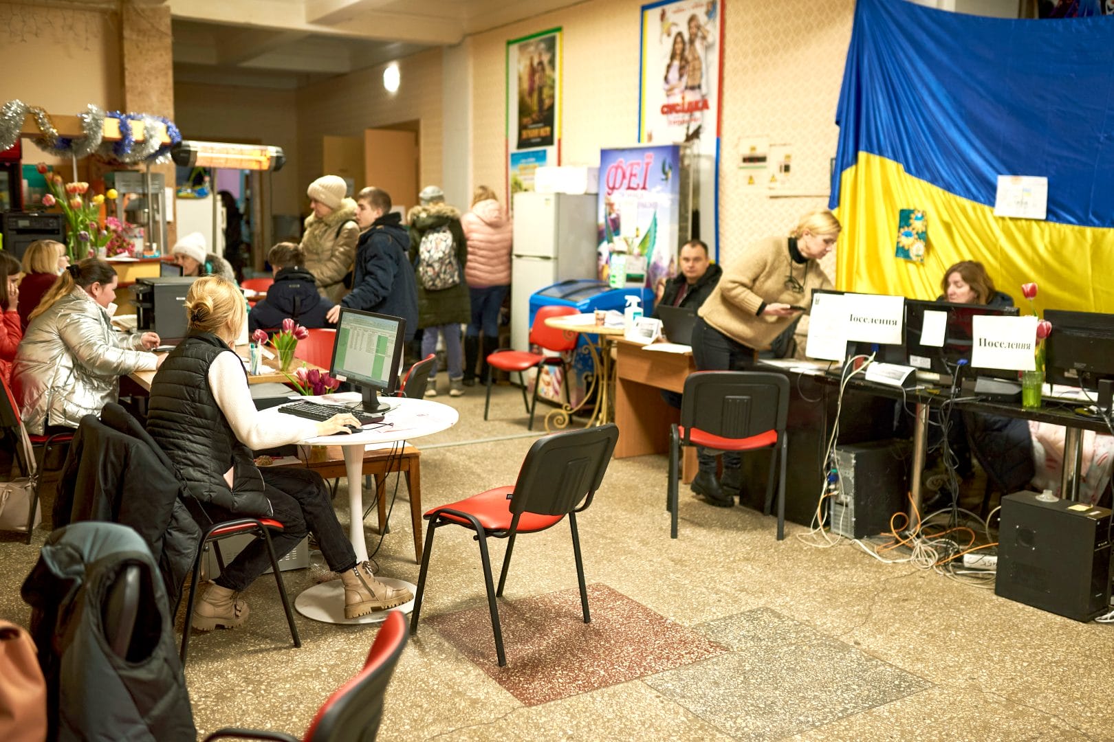 The headquarter of the Khmelnytskyi City Council's IDP assistance centre