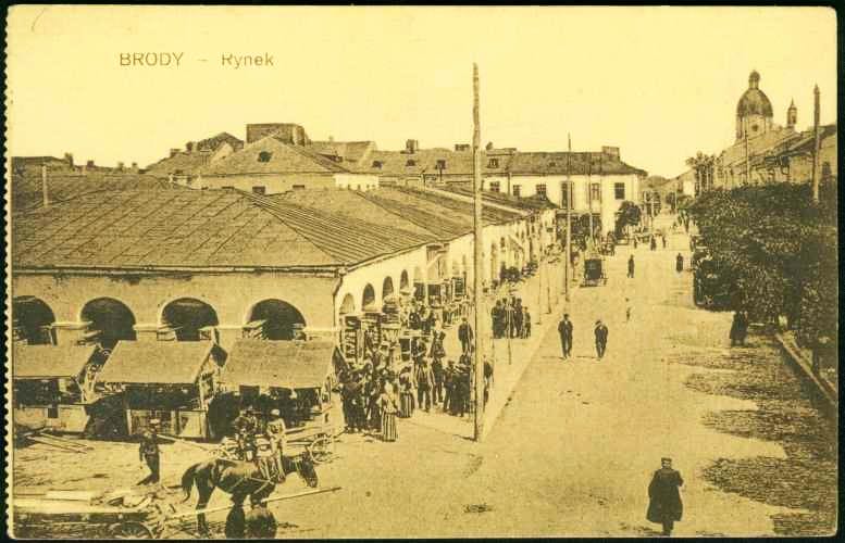 Market Square in the town of Brody