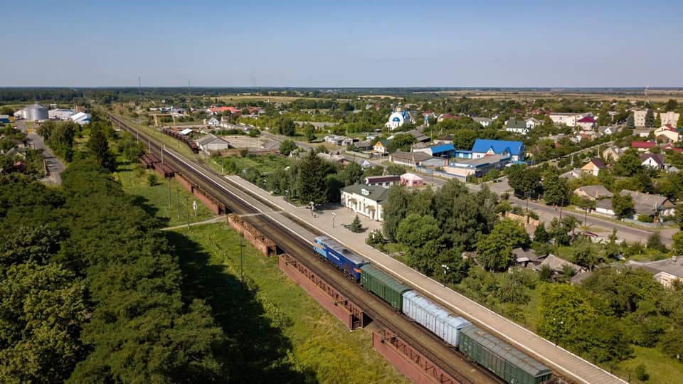 The railway station of the settlement of Turiysk