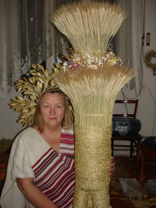 Maria Kravchuk, a straw weaving craftswoman 