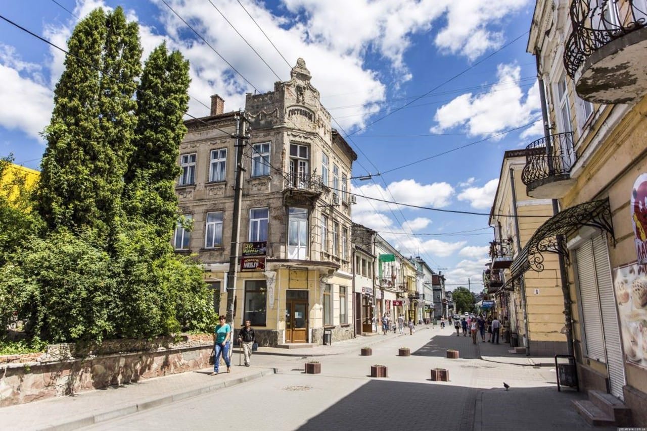 The building of the Bristol Hotel on Zolota Street in the town of Brody